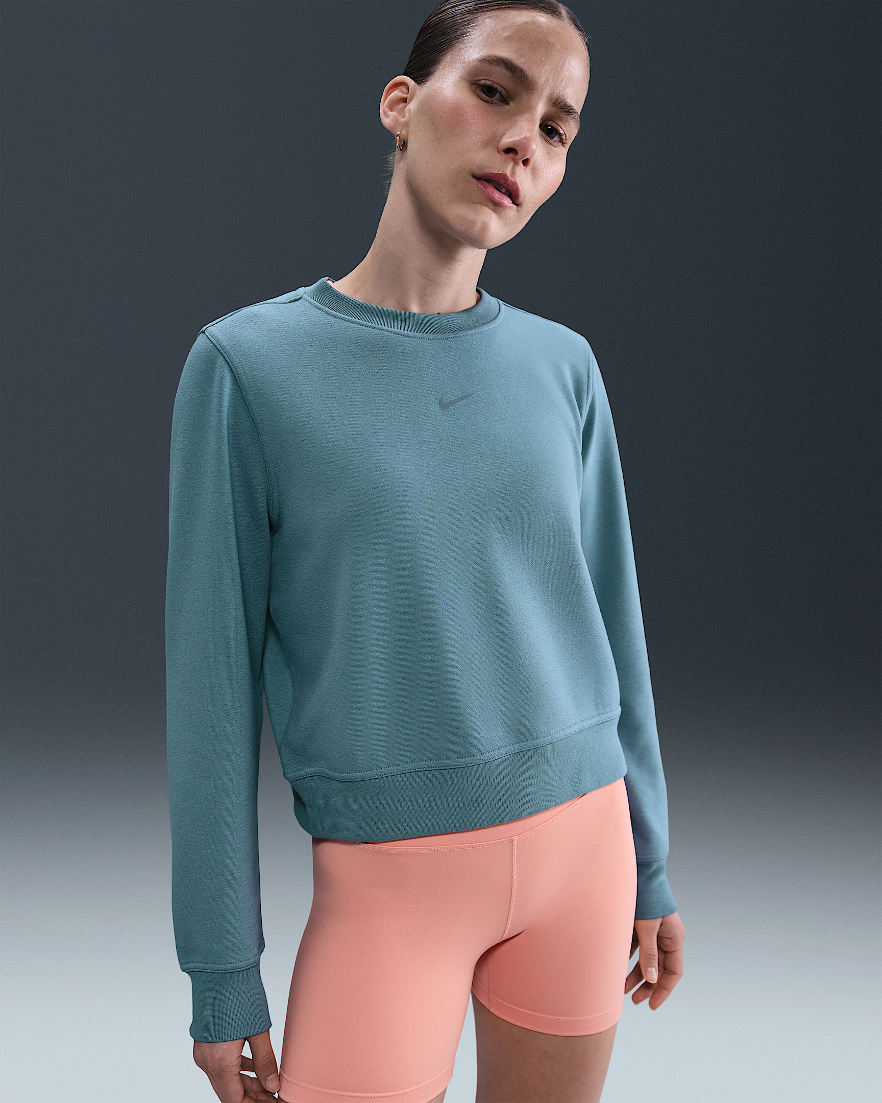 Nike Dri-FIT One Women's Crew-Neck French Terry Sweatshirt - 1