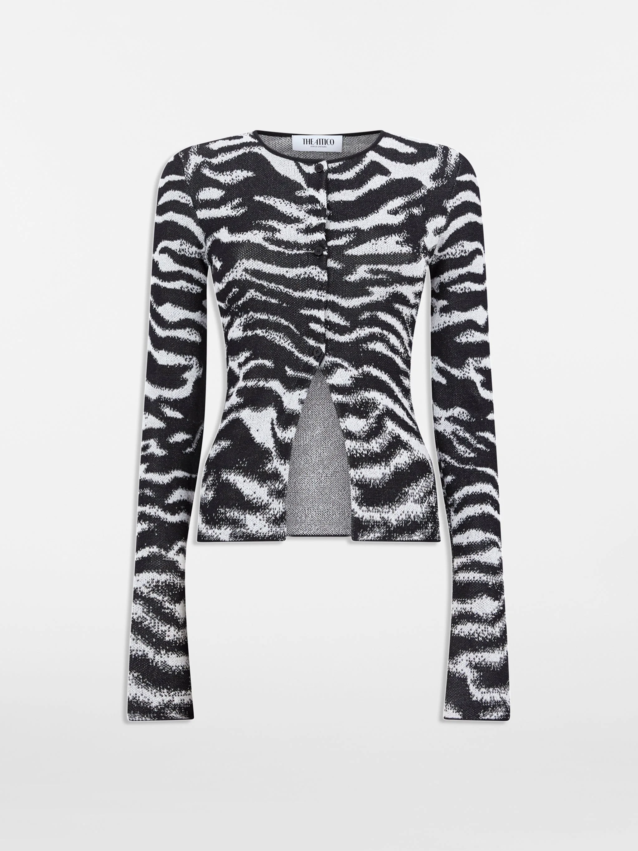 WHITE AND BLACK CARDIGAN - 1
