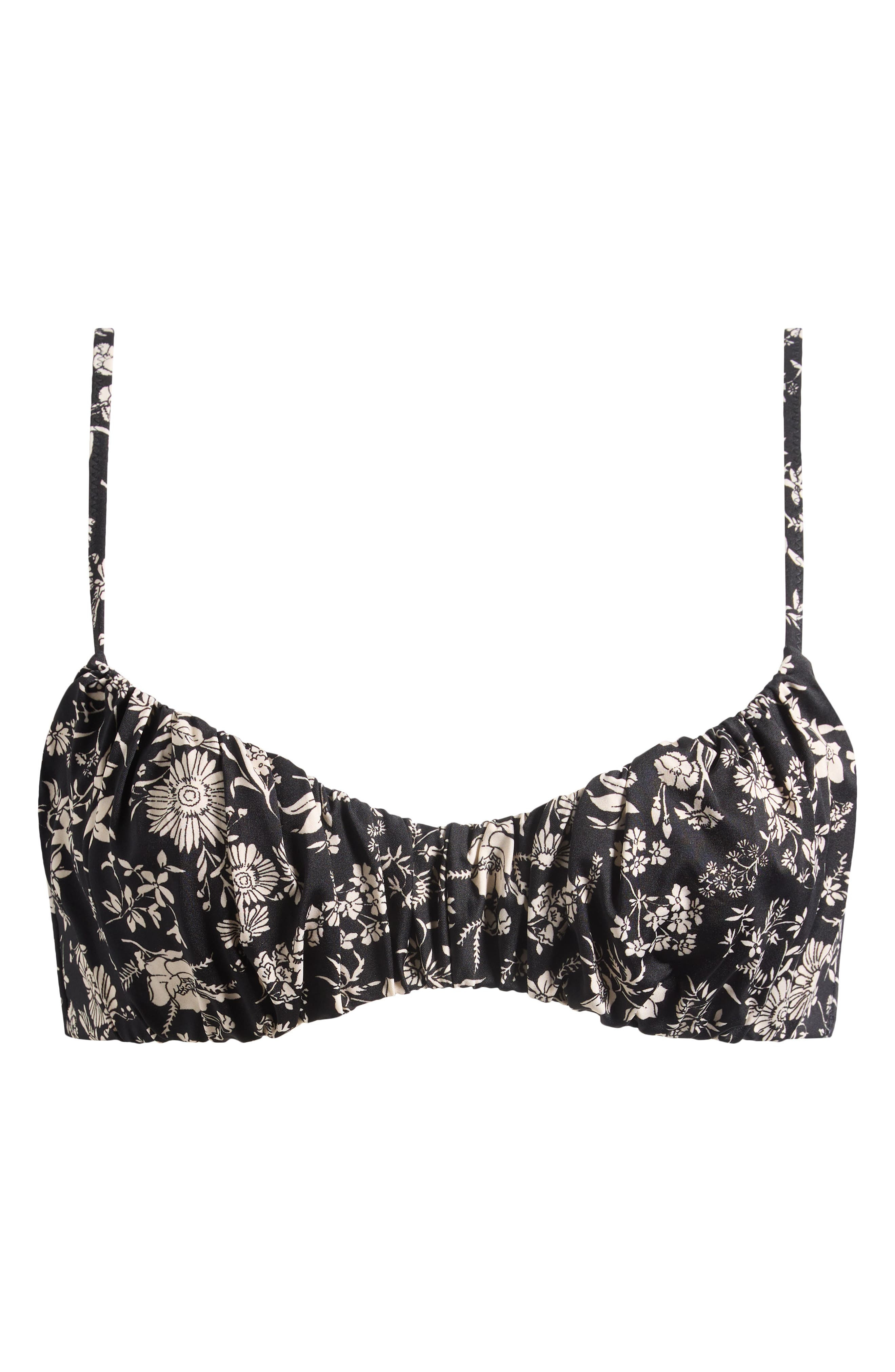 Ulla Johnson Naomi Ruched Bikini Top in Midnight Bloom at Nordstrom - 6