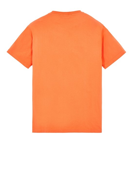 2NS82  COTTON JERSEY 'MICRO GRAPHICS ONE' PRINT_GARMENT DYED ORANGE - 2