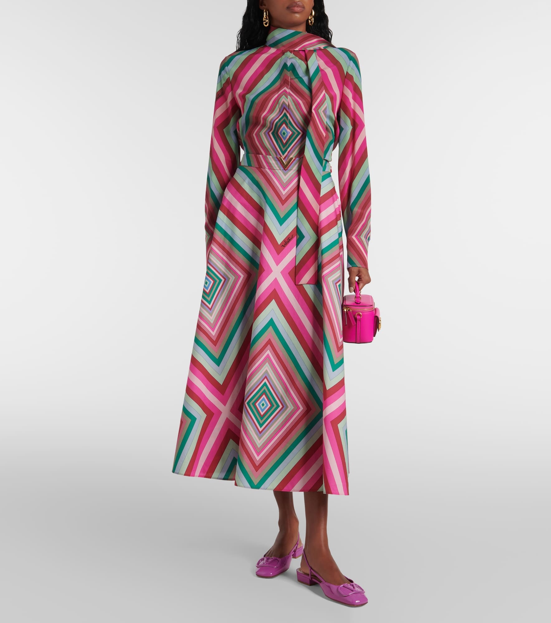 Tie-neck silk crêpe de chine shirt - 2