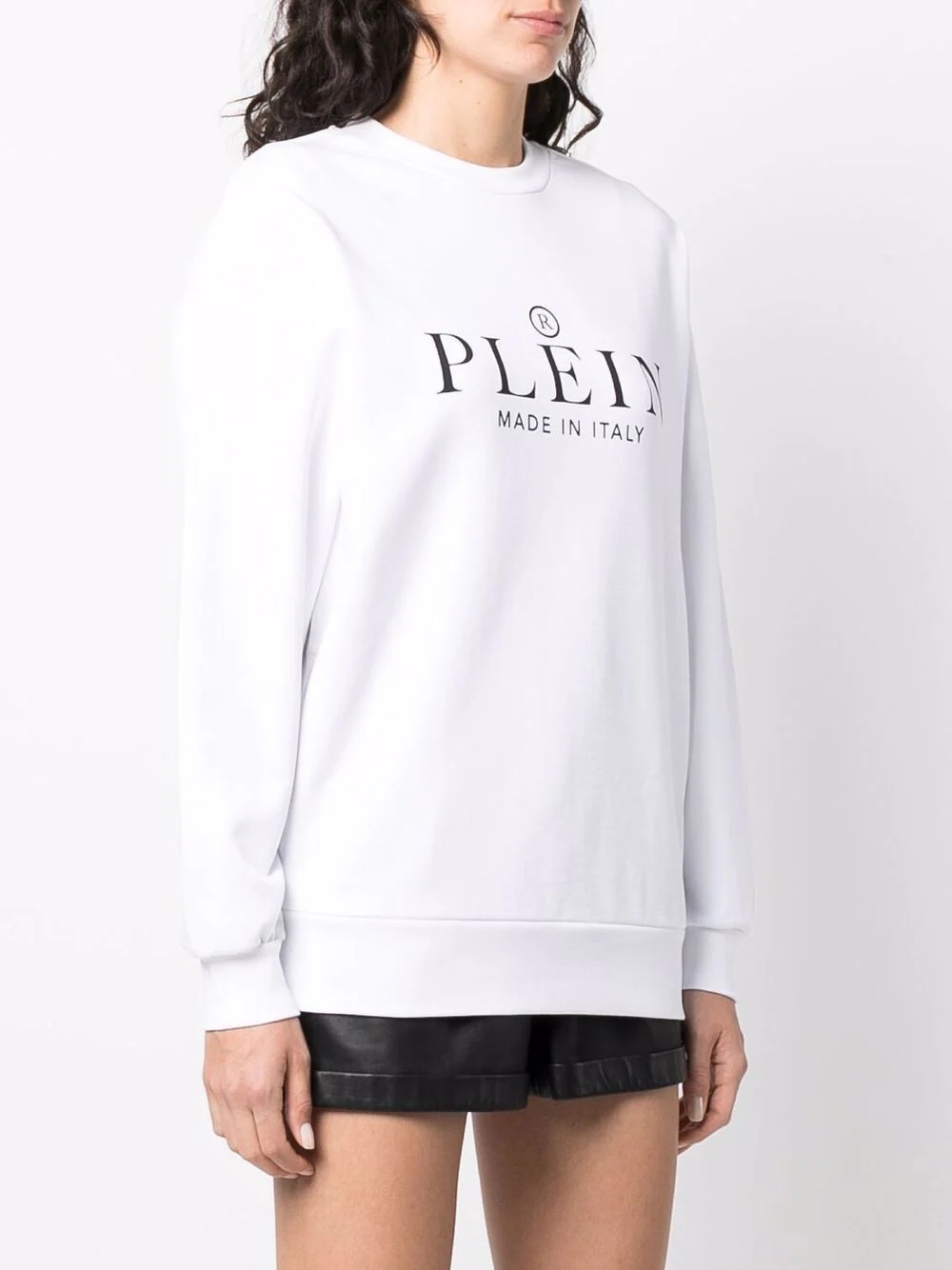 logo-print crew neck sweatshirt - 3