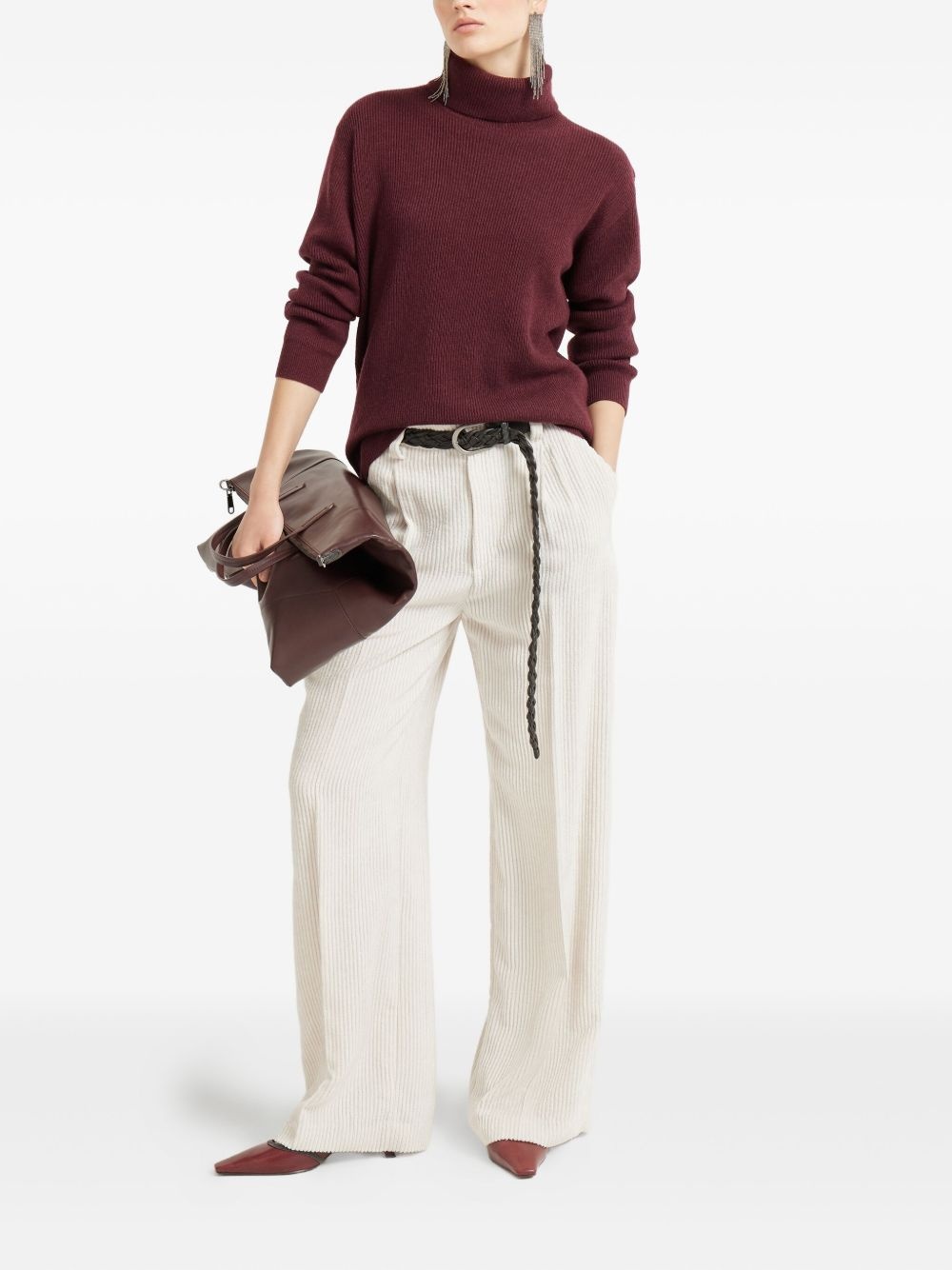 ribbed turtleneck sweater - 2