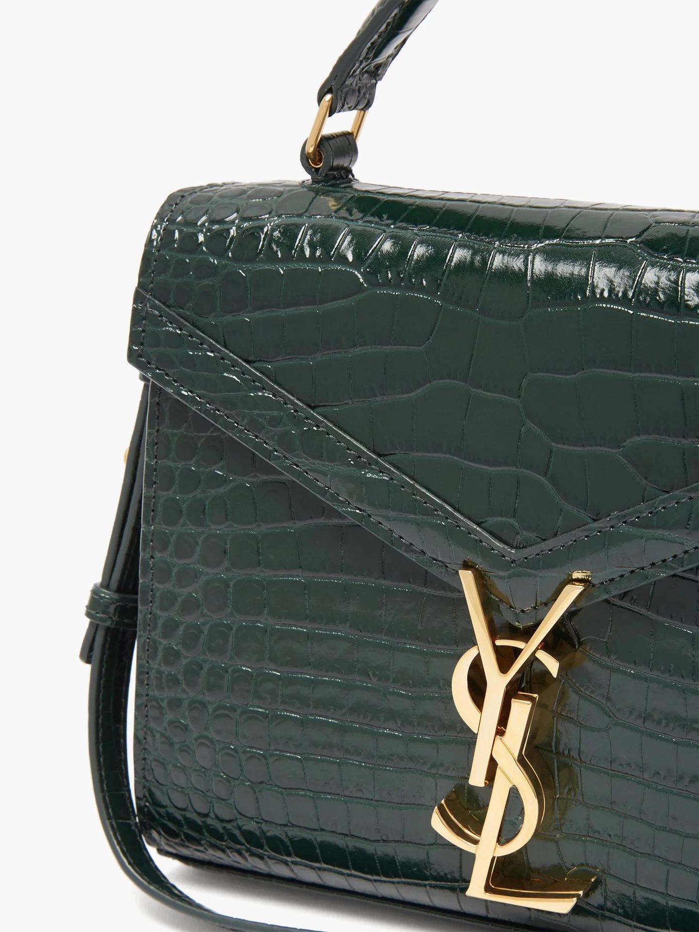 Cassandra YSL croc-effect leather cross-body bag - 6