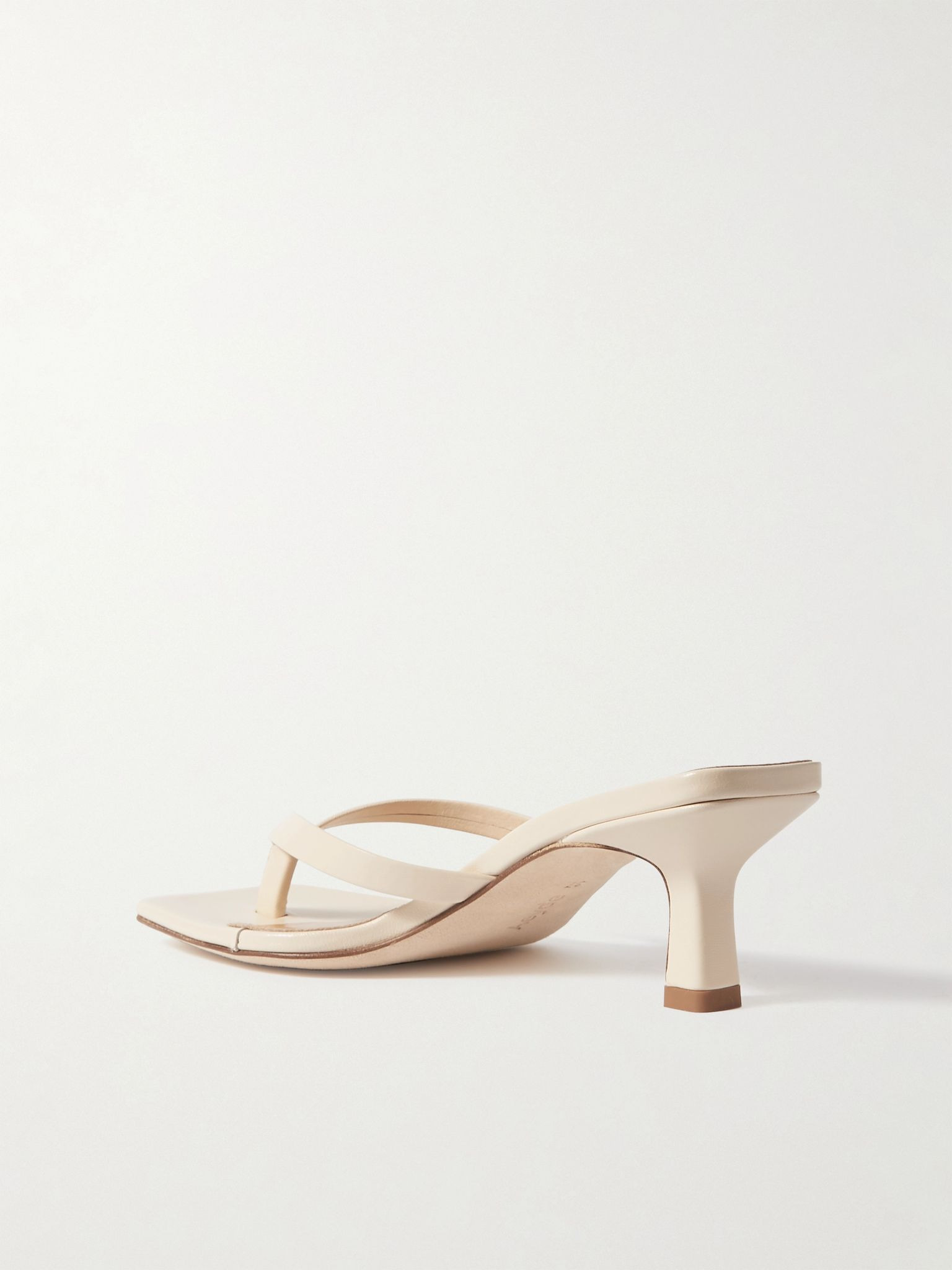 Wilma leather sandals Cream - 3