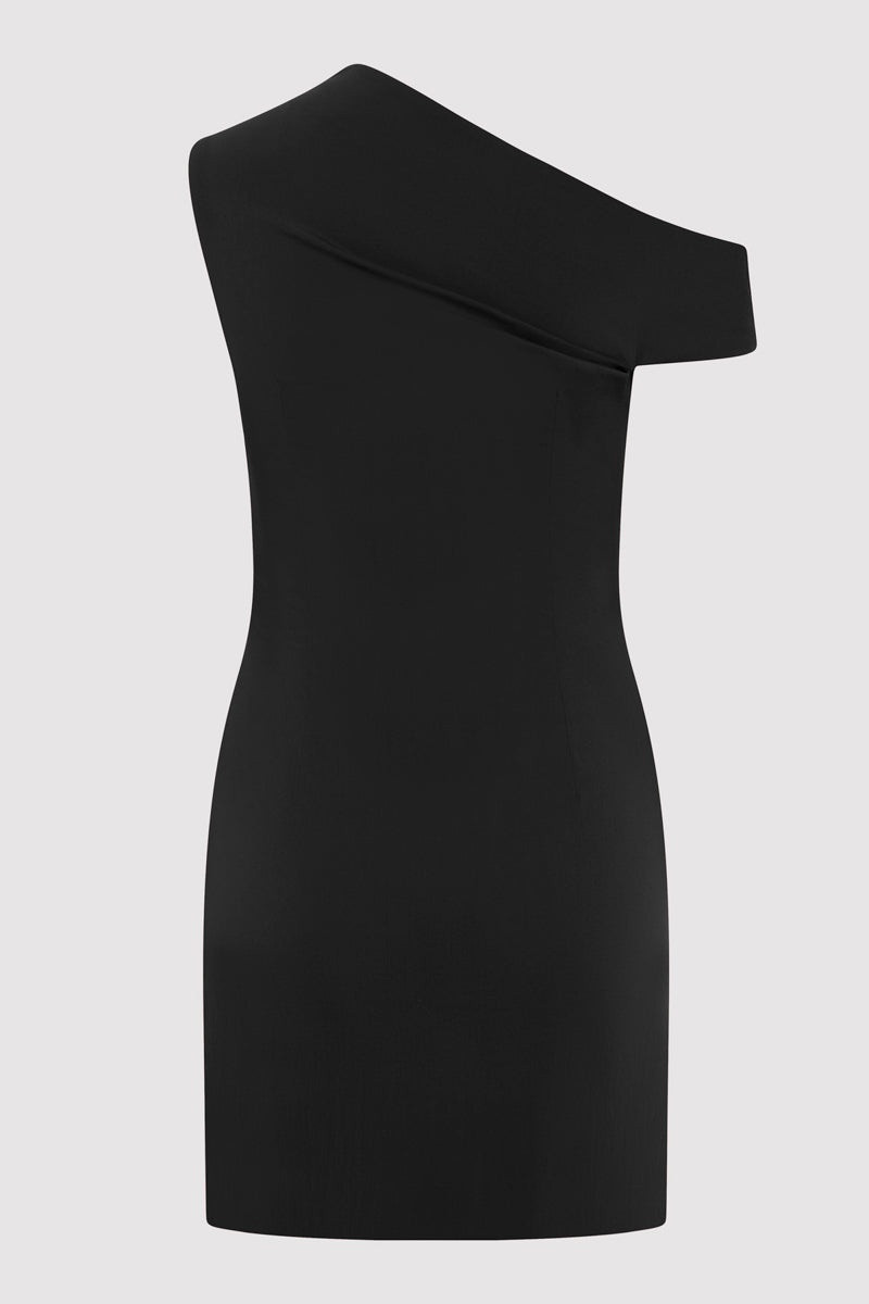 ST. AGNI Soft Sculptural Mini Dress - Black outlook