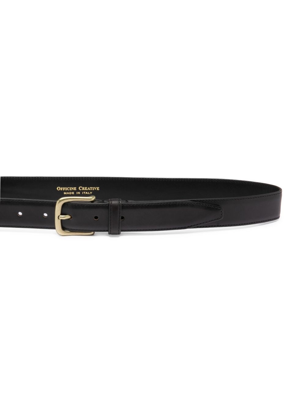 smooth leather belt - 2