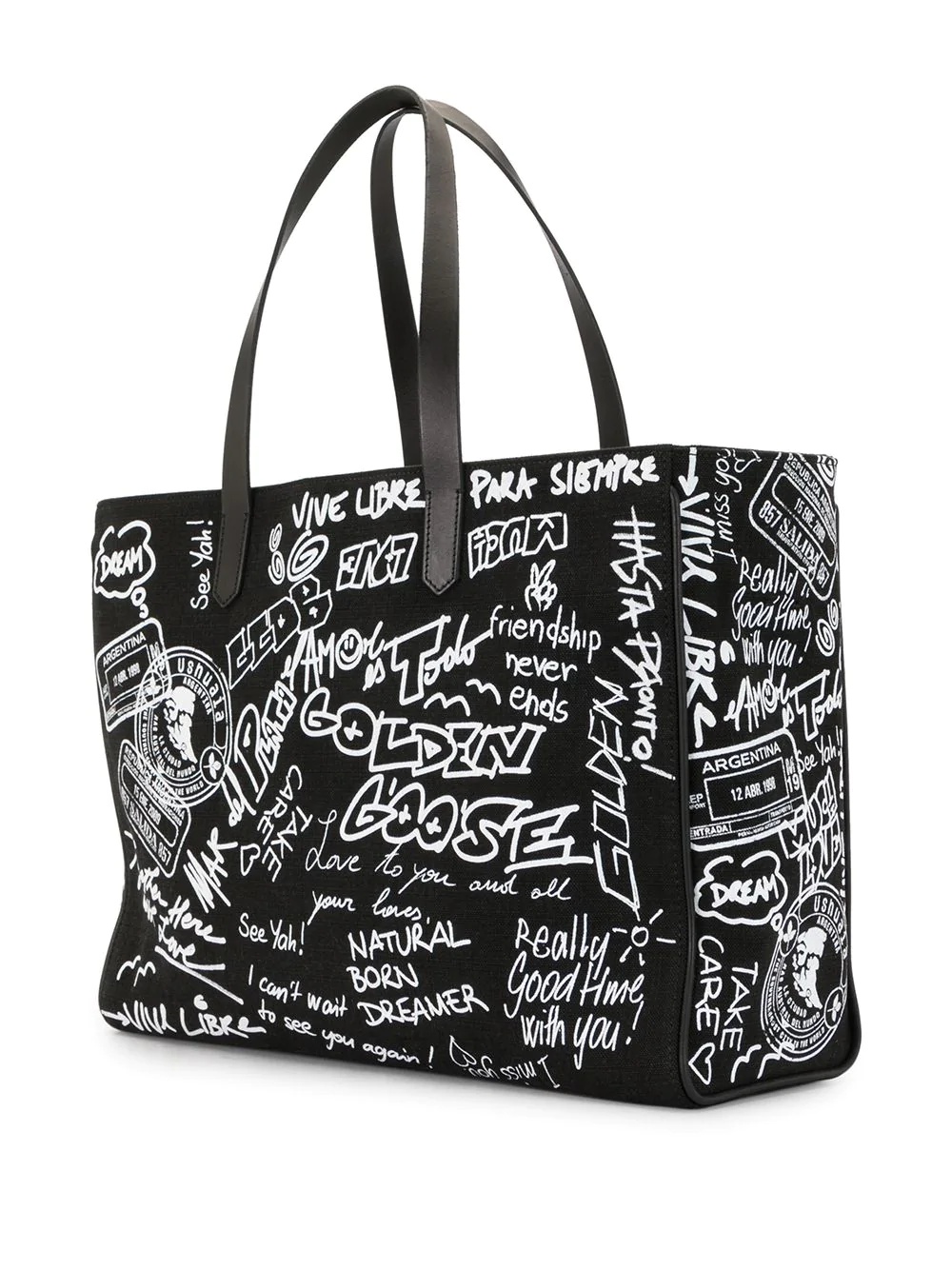 graffiti-print tote bag - 3