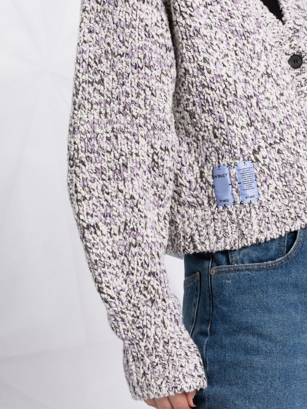 chunky knit V-neck cardigan - 3
