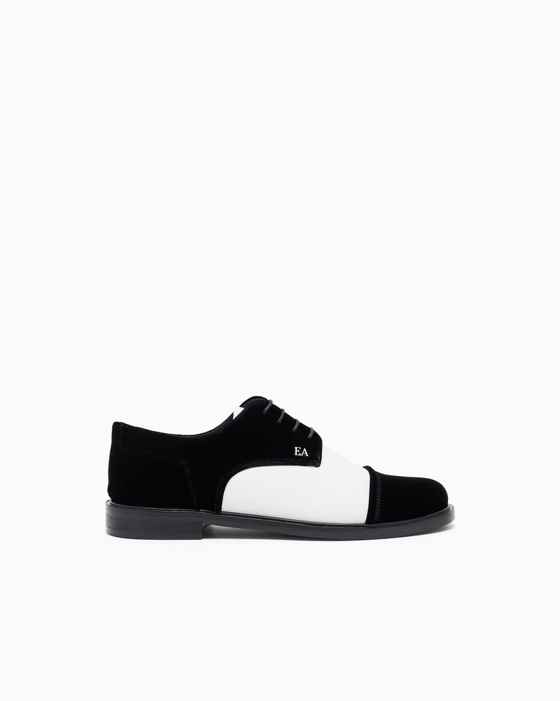 VELVET BROGUES WITH NAPPA-LEATHER DETAILS 1