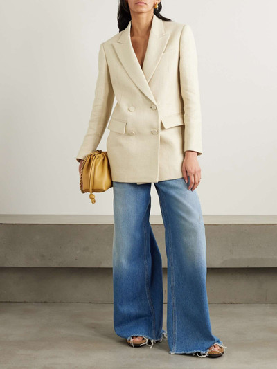 Valentino Double-breasted linen blazer outlook