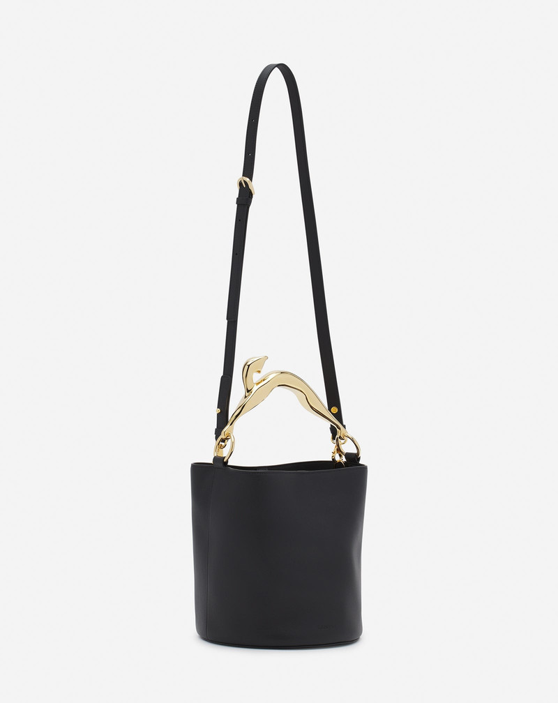 LEATHER FUSION CAT BUCKET BAG 3