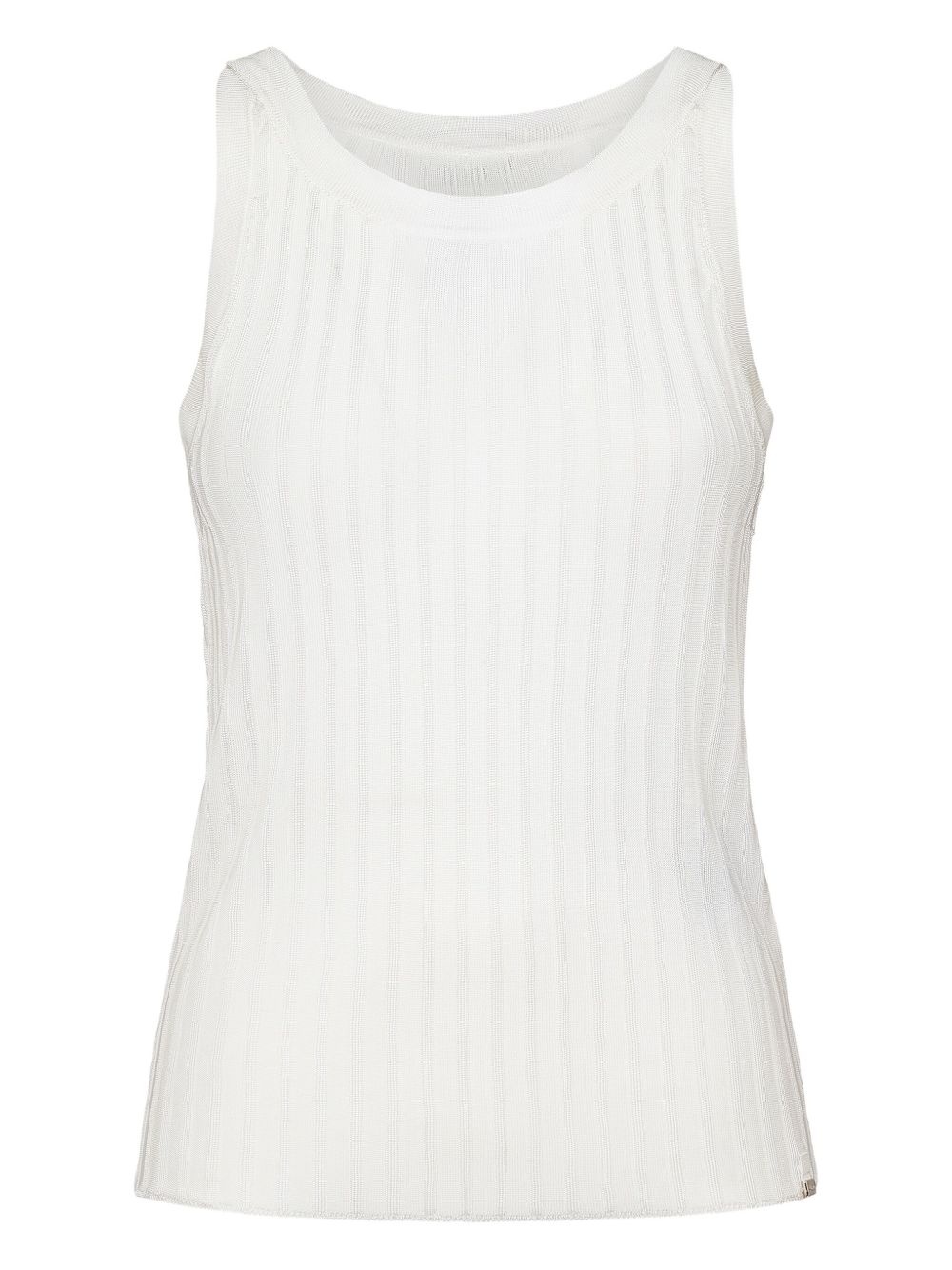 ribbed sleeveless top - 1