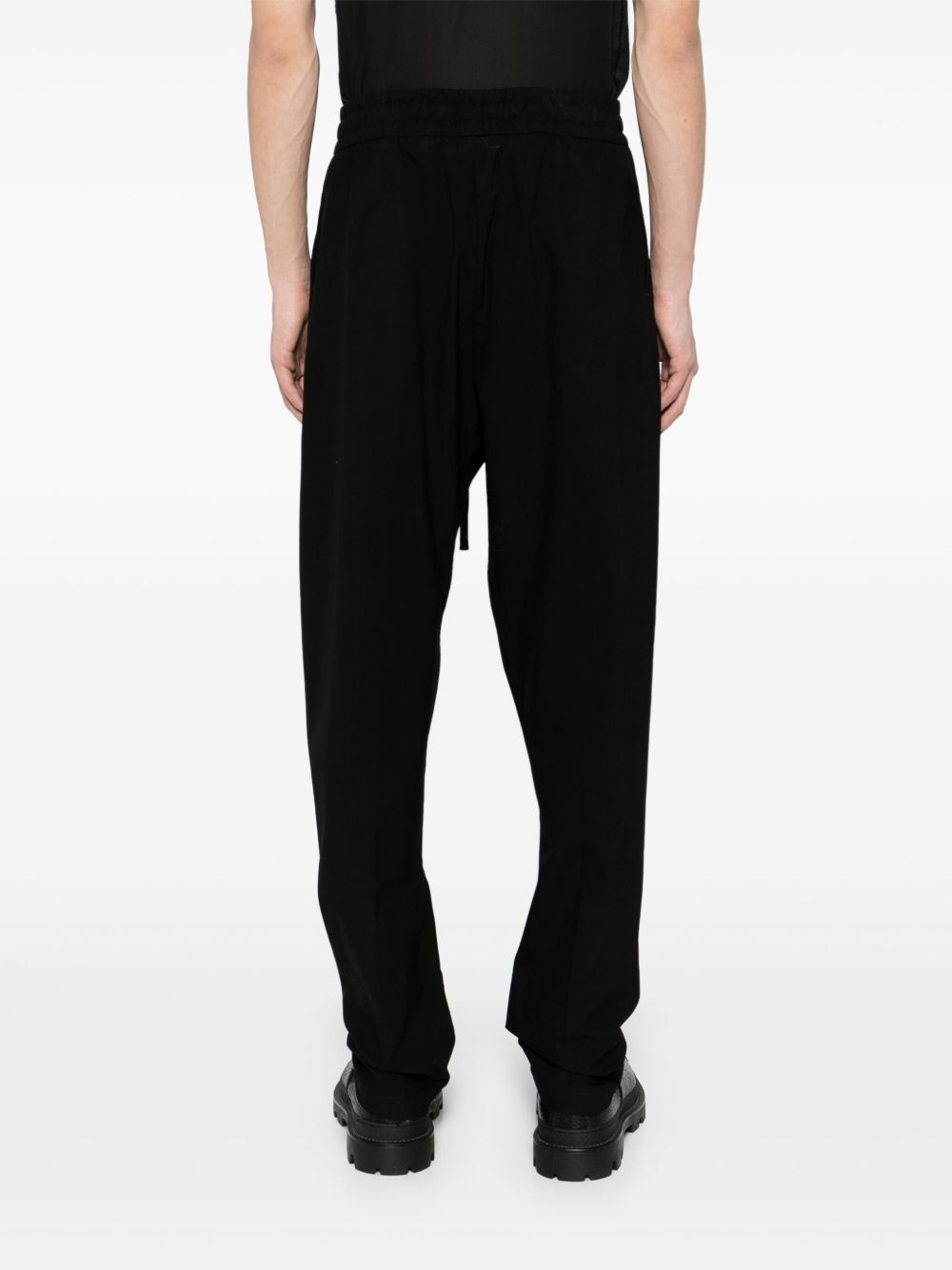drawstring drop-crotch trousers - 4