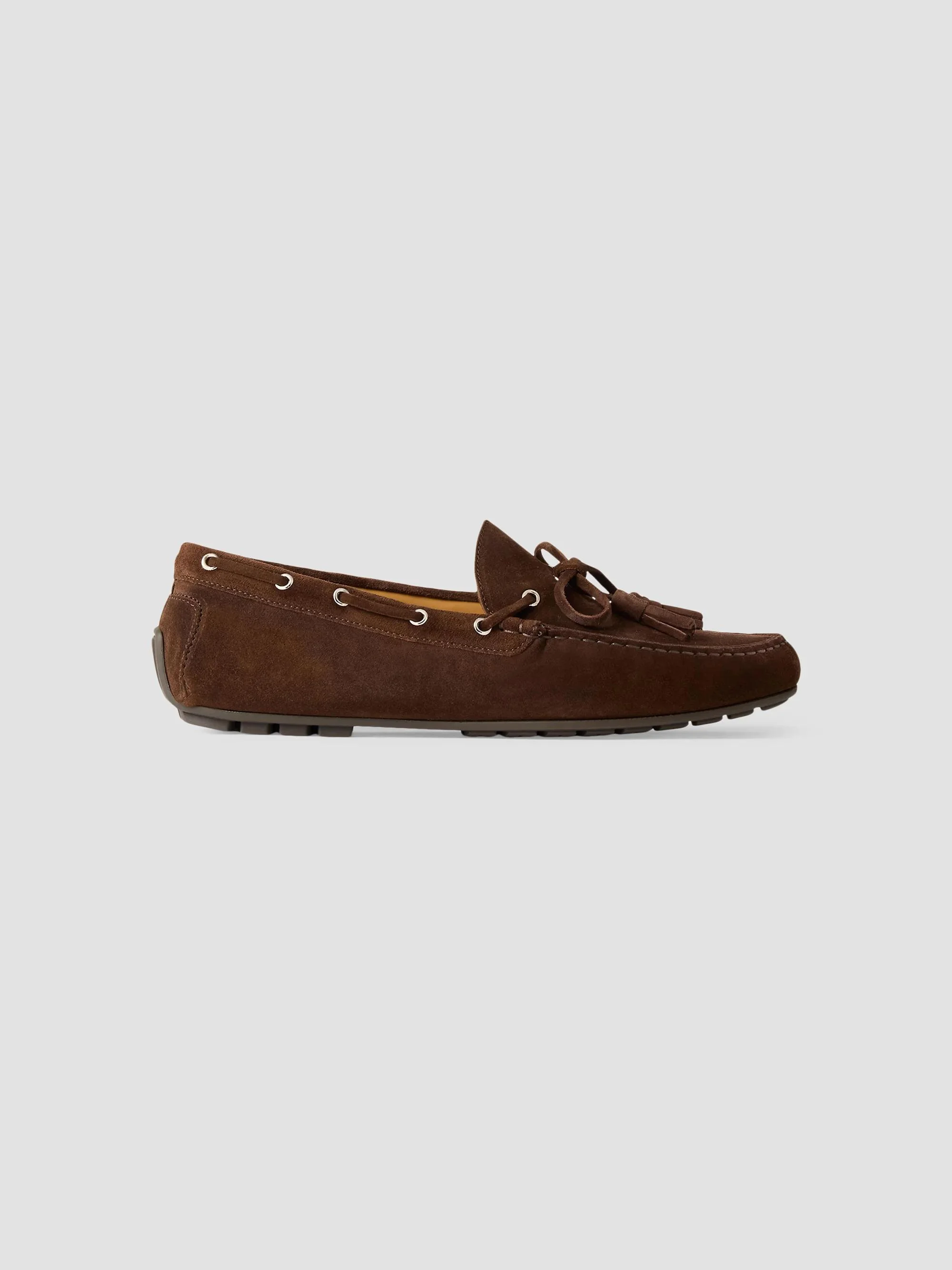 Men's Harold Tassel Suede Driving Shoes - Luggage Brown - 1