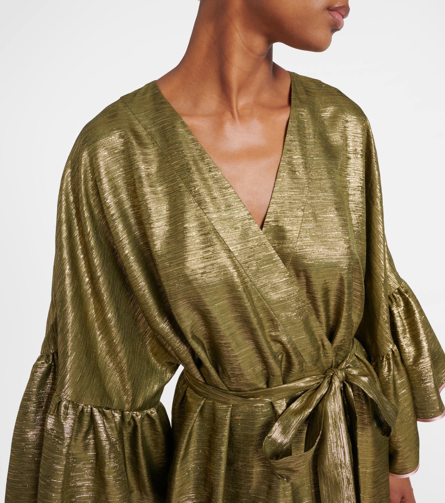 Printed silk-blend gown - 4