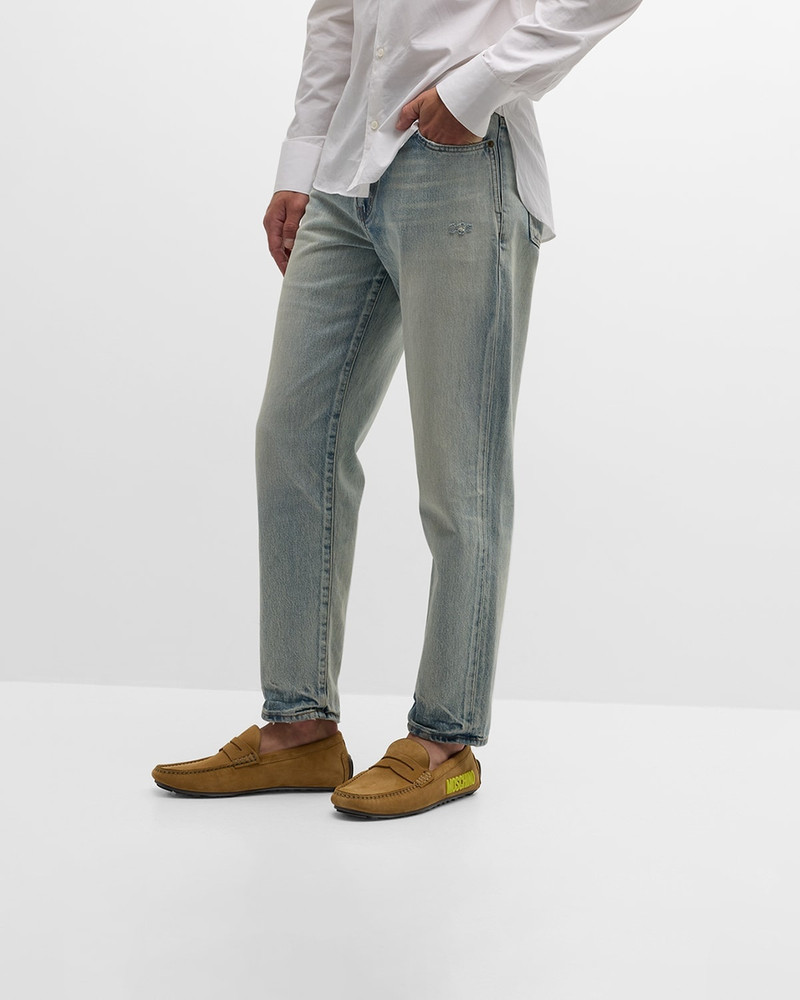 Moschino Men's Suede Logo Drivers outlook