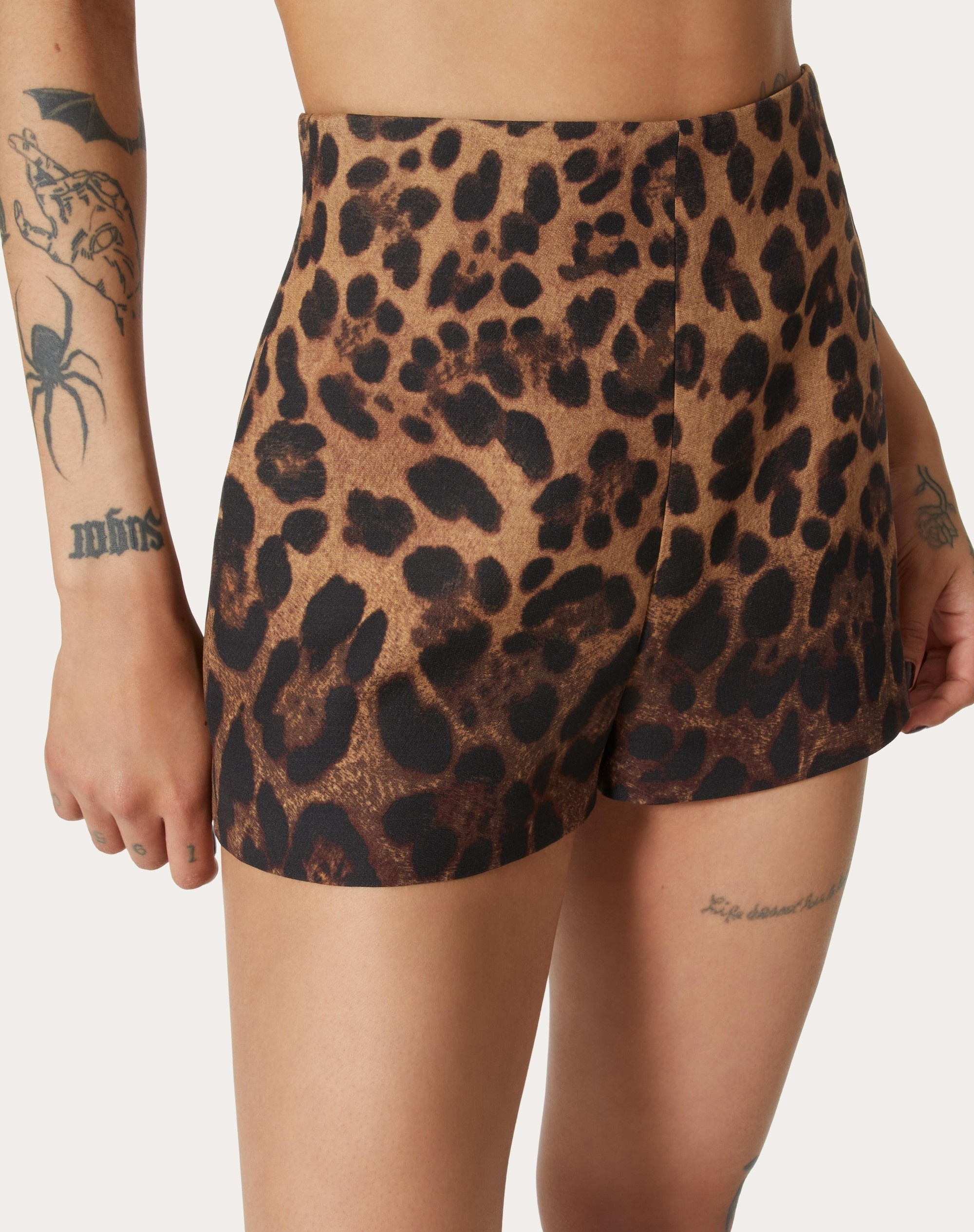 CREPE COUTURE ANIMALIER DEGRADÉ SHORTS - 5