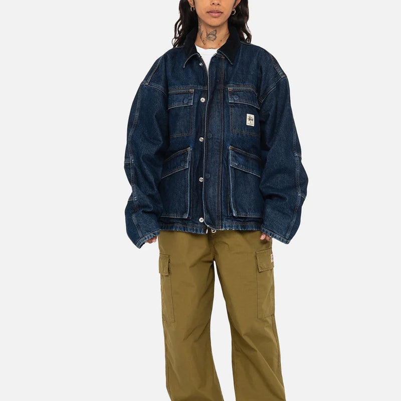 Stussy Washed Canvas Shop Jacket 'Blue' 115688 - 3