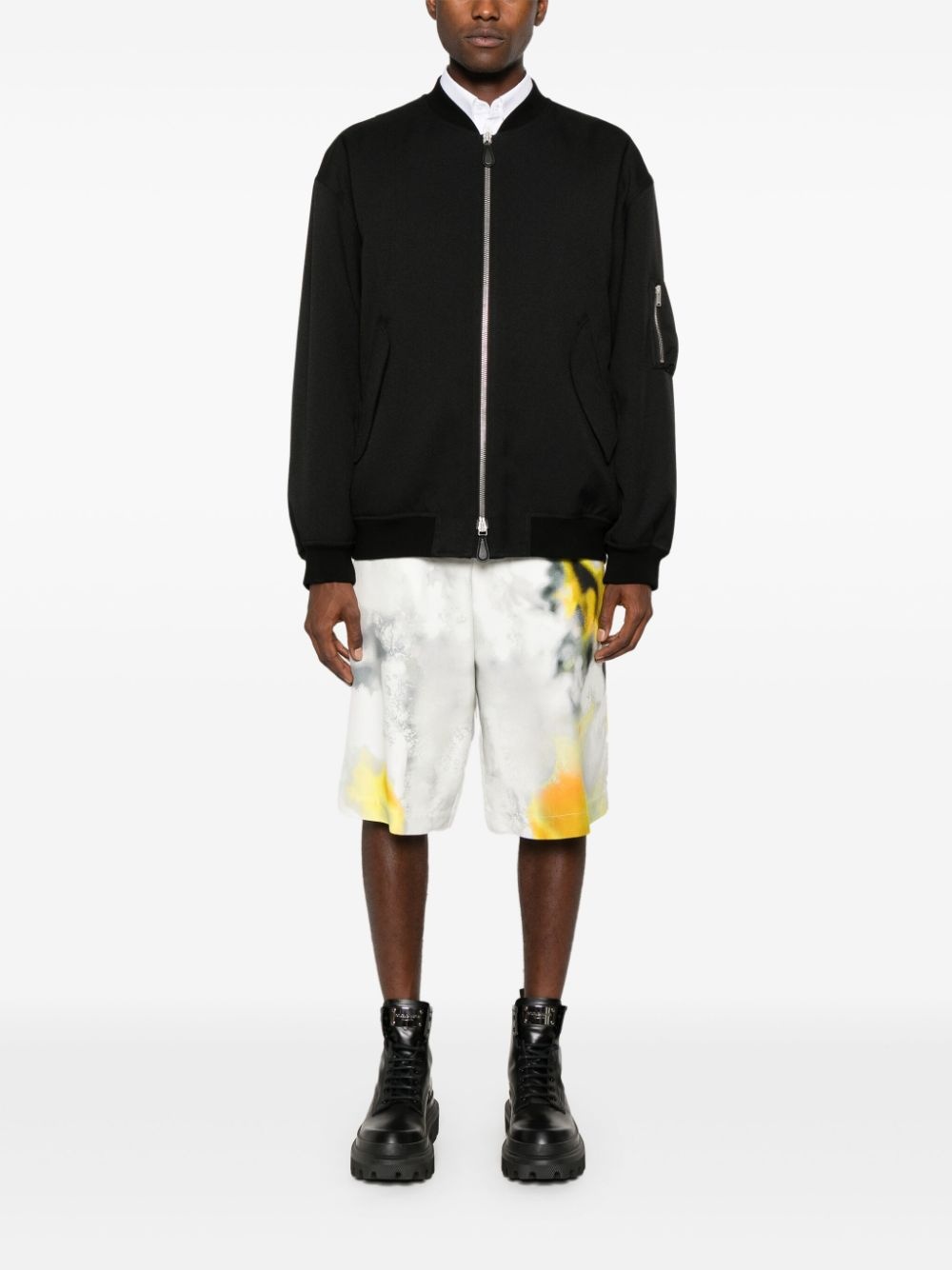 faded abstract-print bermuda shorts - 2