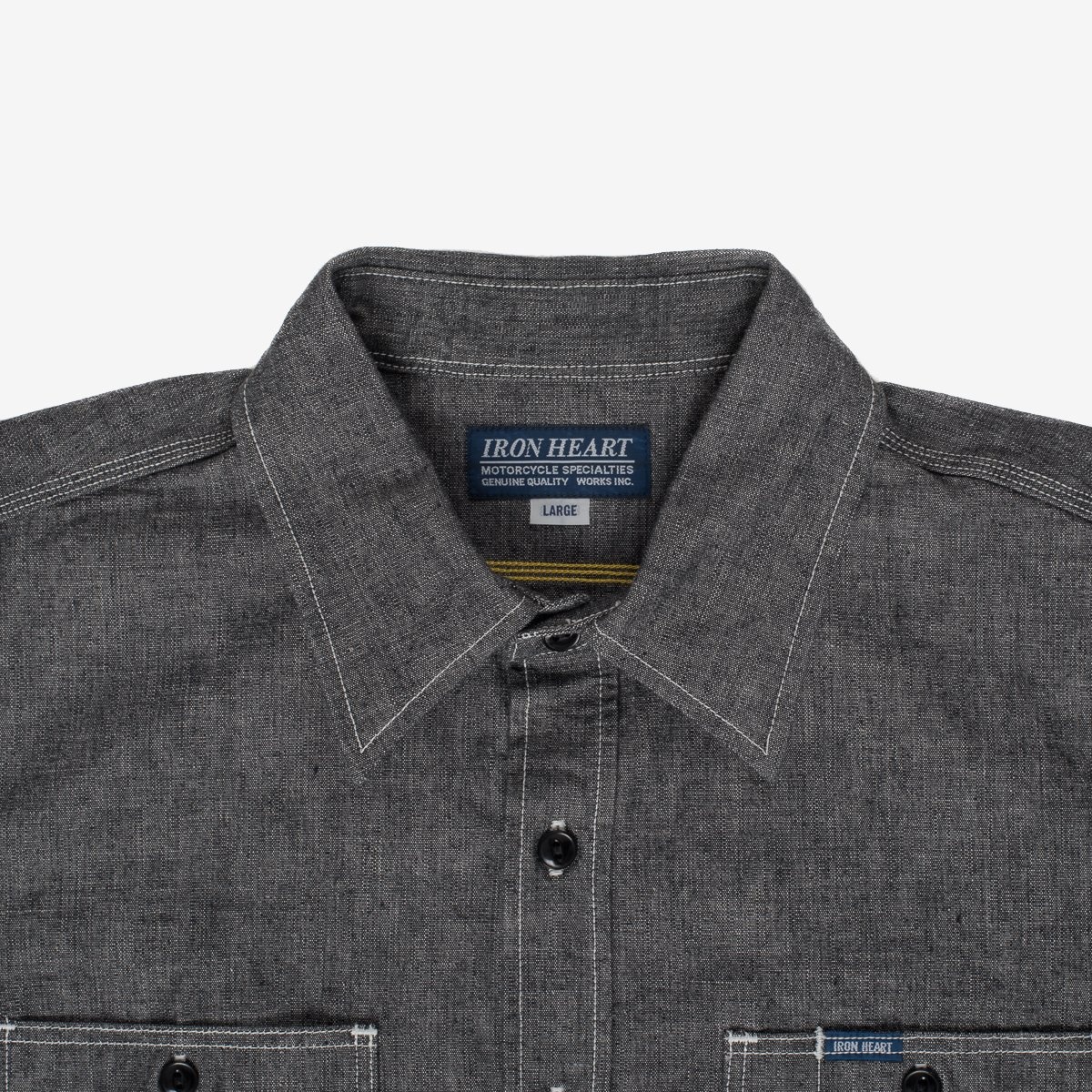 10oz Selvedge Chambray Work Shirt - Black - 7