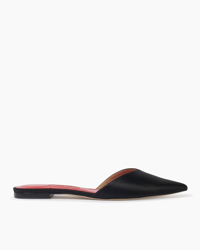Satin Flat Mule 1