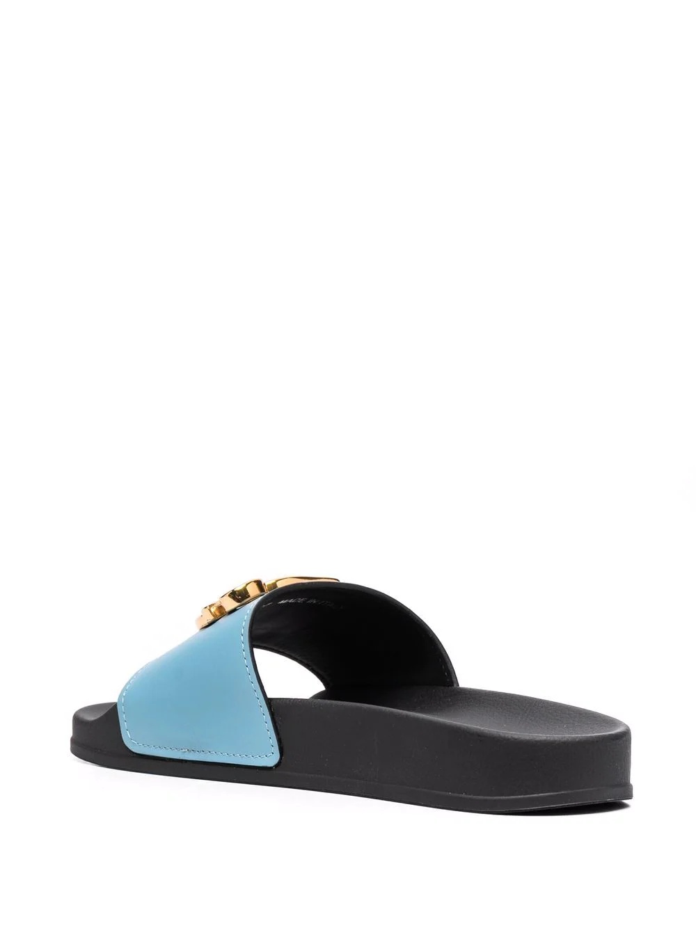 logo-plaque open-toe slides - 3