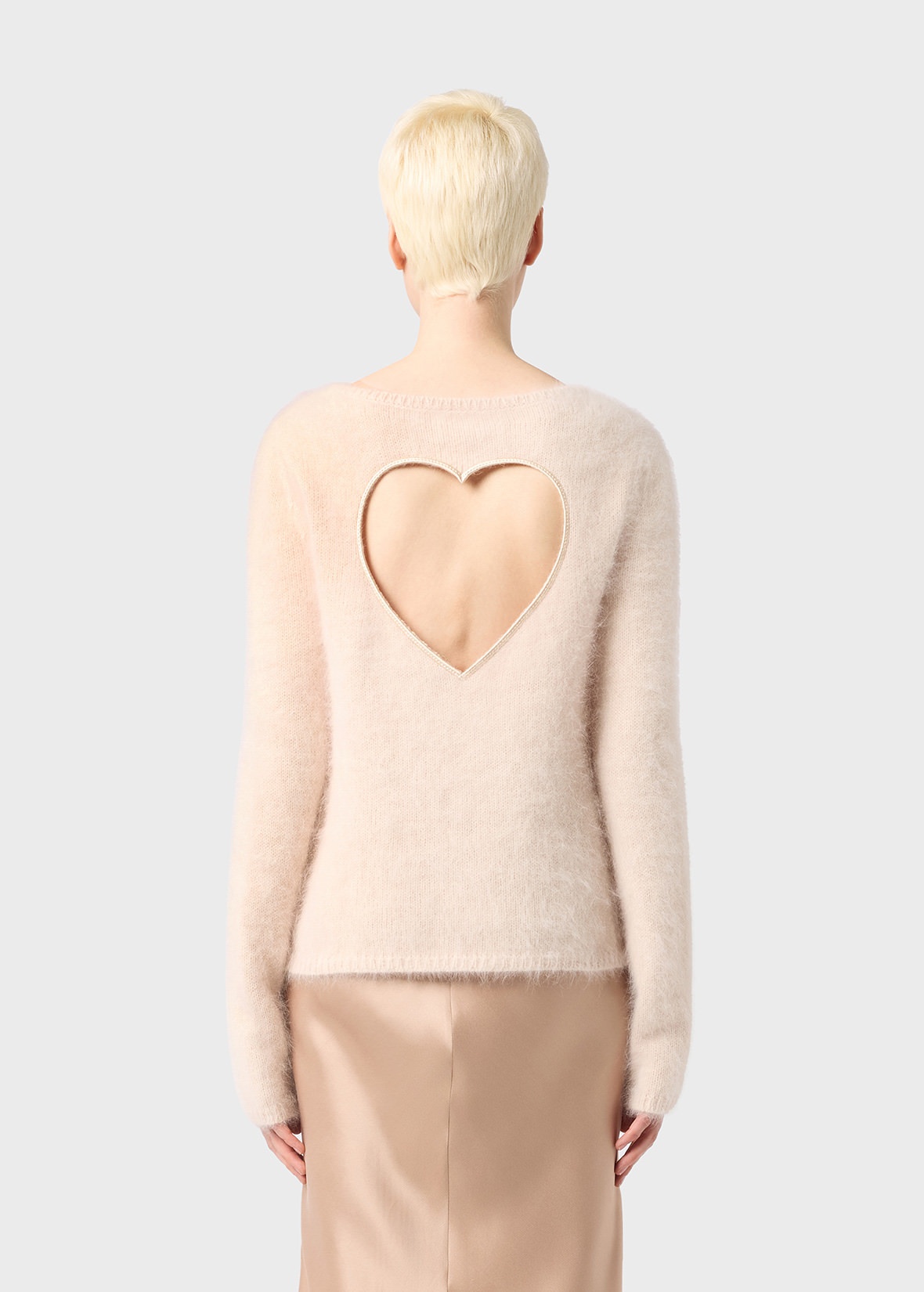 ANGORA SWEATER WITH CUT-OUT BACK DETAILING - 4