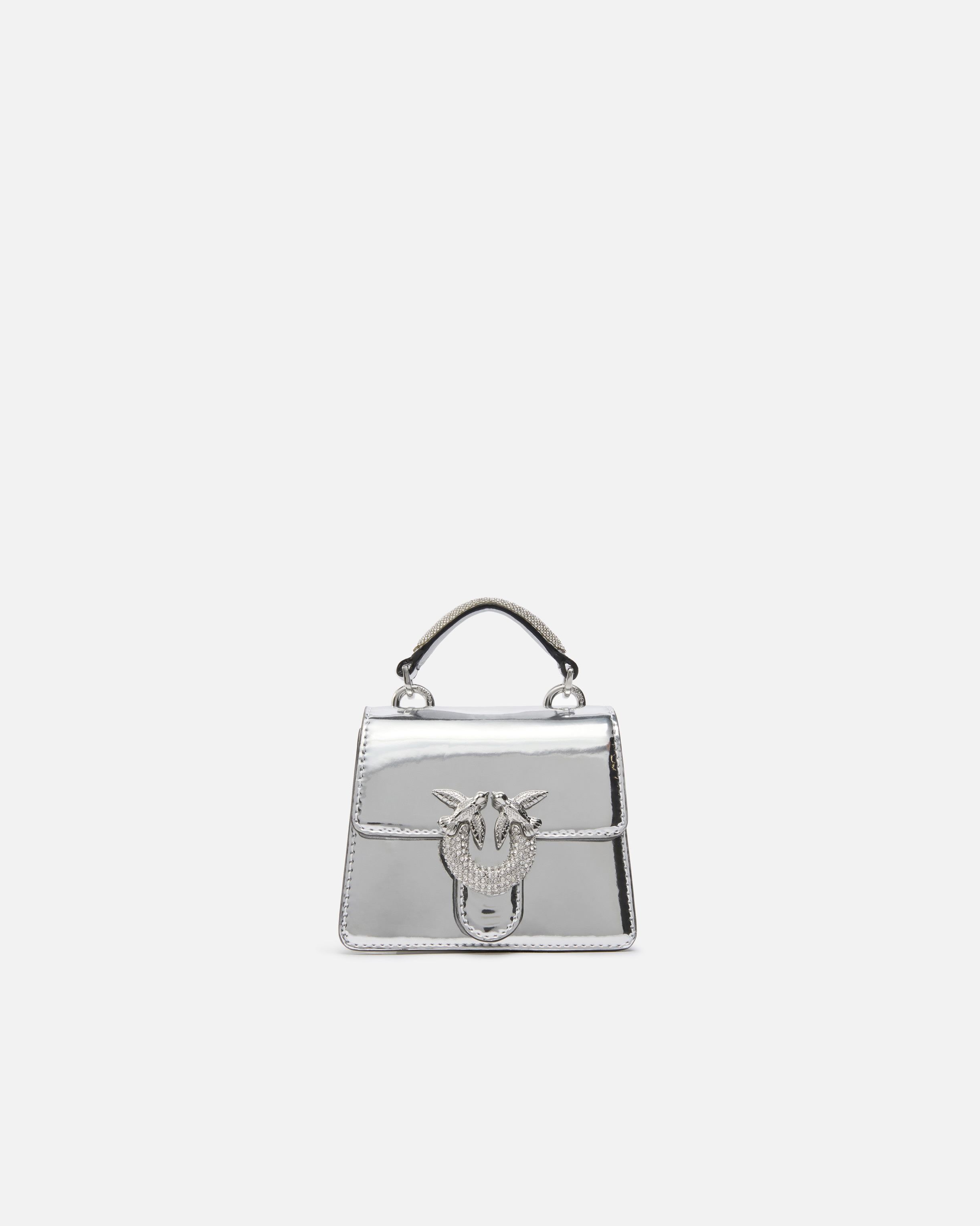 METALLIC MICRO LOVE BAG WITH THIN SHOULDER STRAP - 1