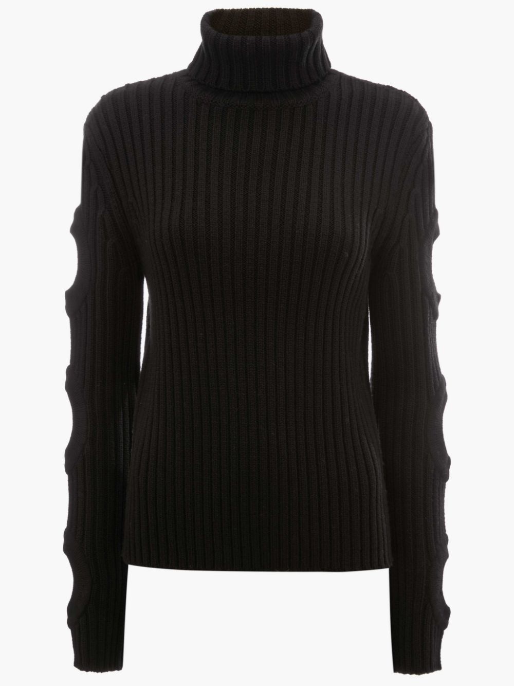 CUT OUT SLEEVE TURTLENECK JUMPER - 1