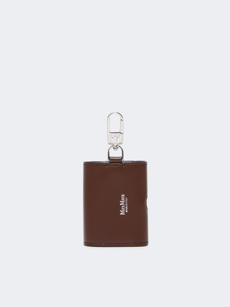 Max Mara EARPHONECASE Leather earphone pouch - COCOA outlook