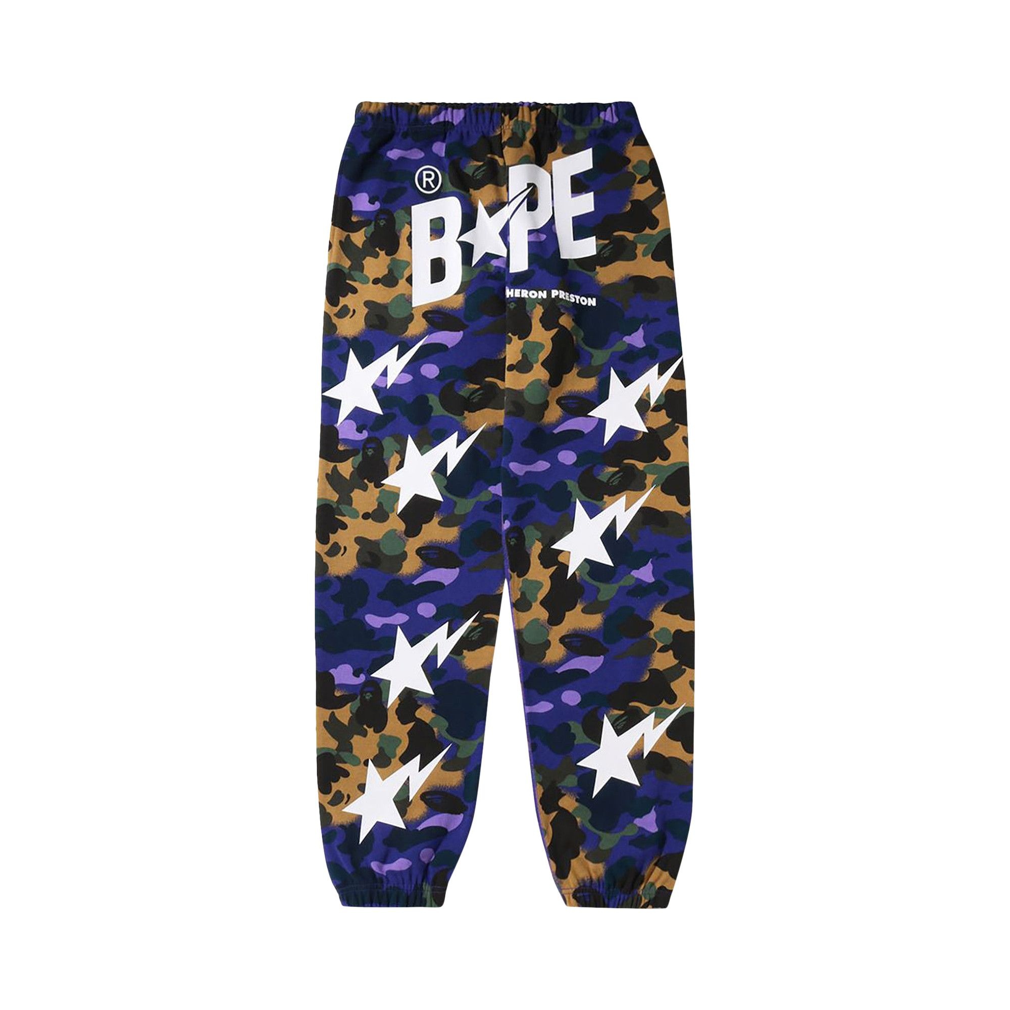 BAPE x Heron Preston Mix 1st Camo Duck Painter Pants 'Purple' - 1