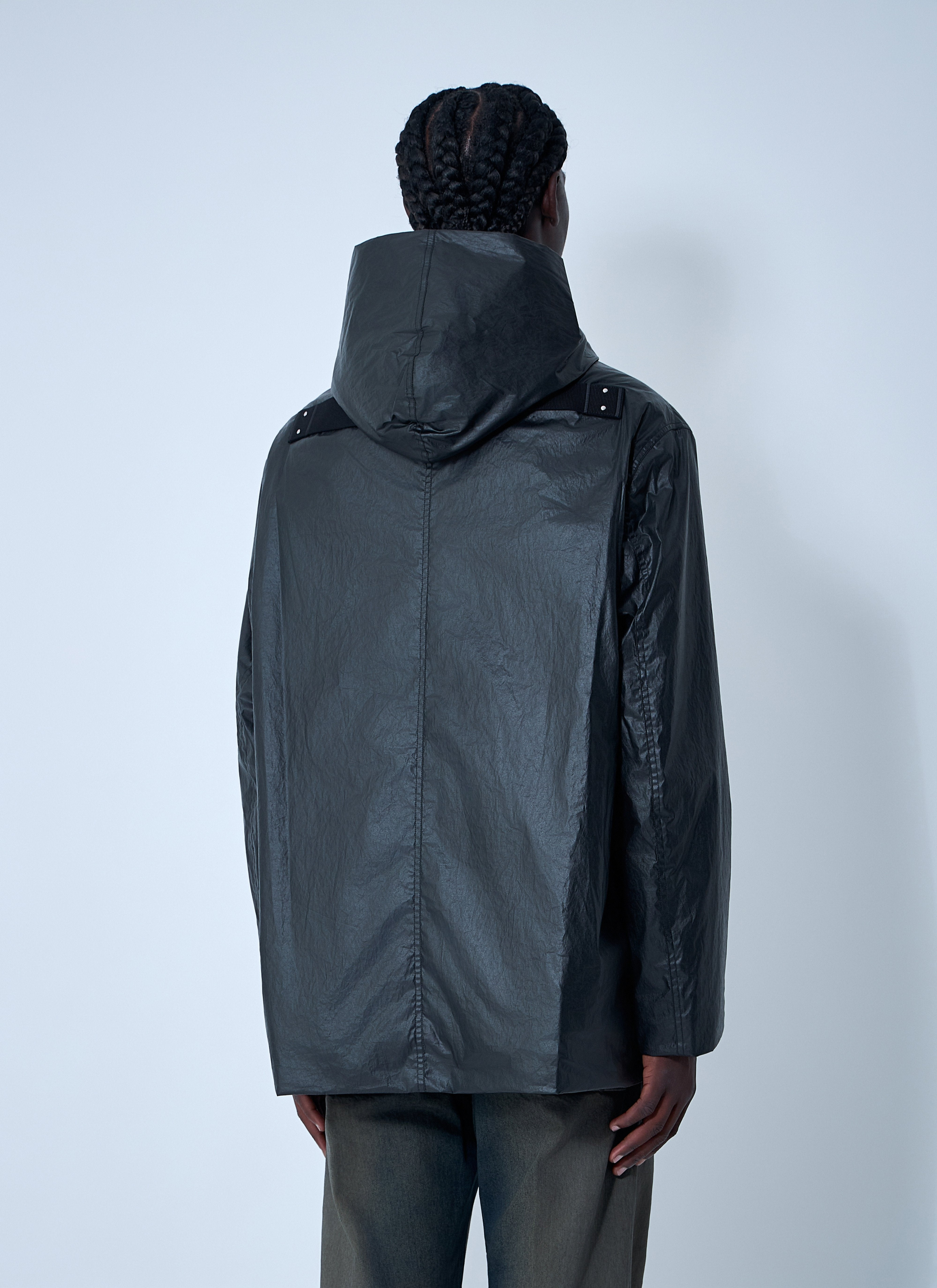 Rick Owens Men Woven Hooded Jacket - 4