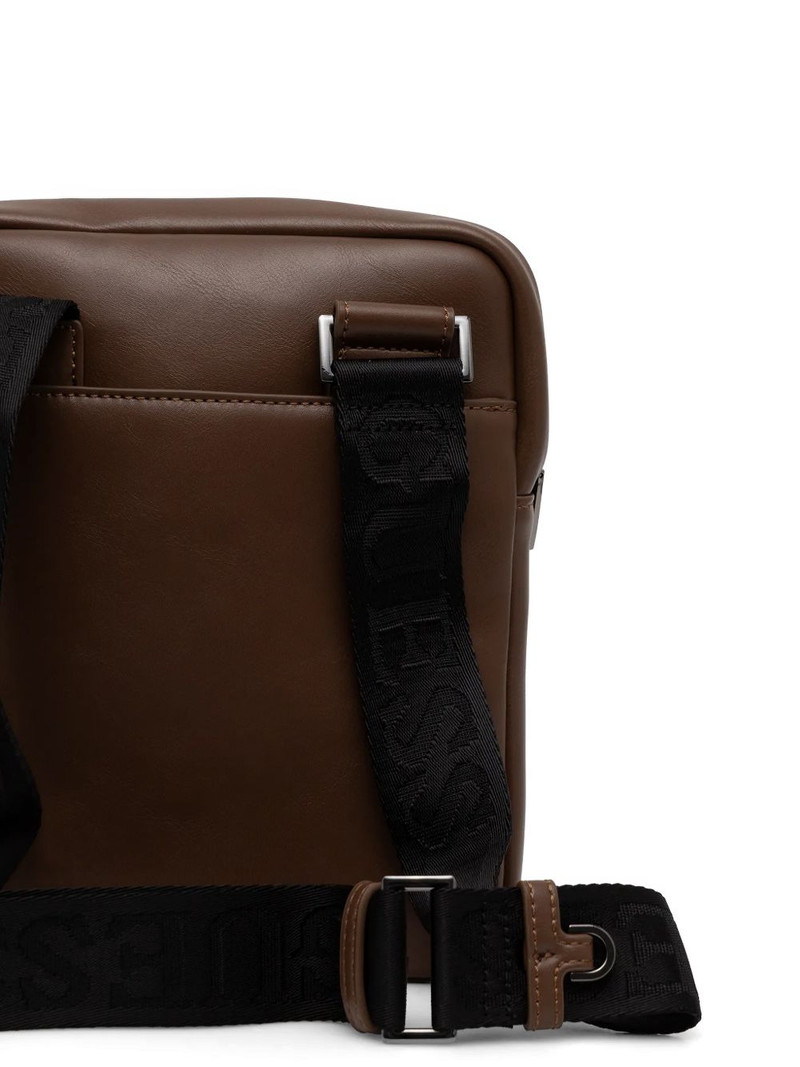Boston logo-plaque zip-around cross body bag 4