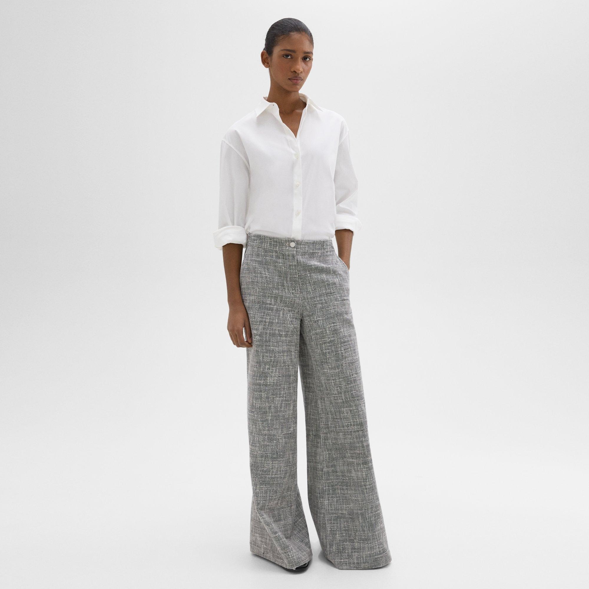Wide-Leg Carpenter Pant in Canvas Tweed - 3