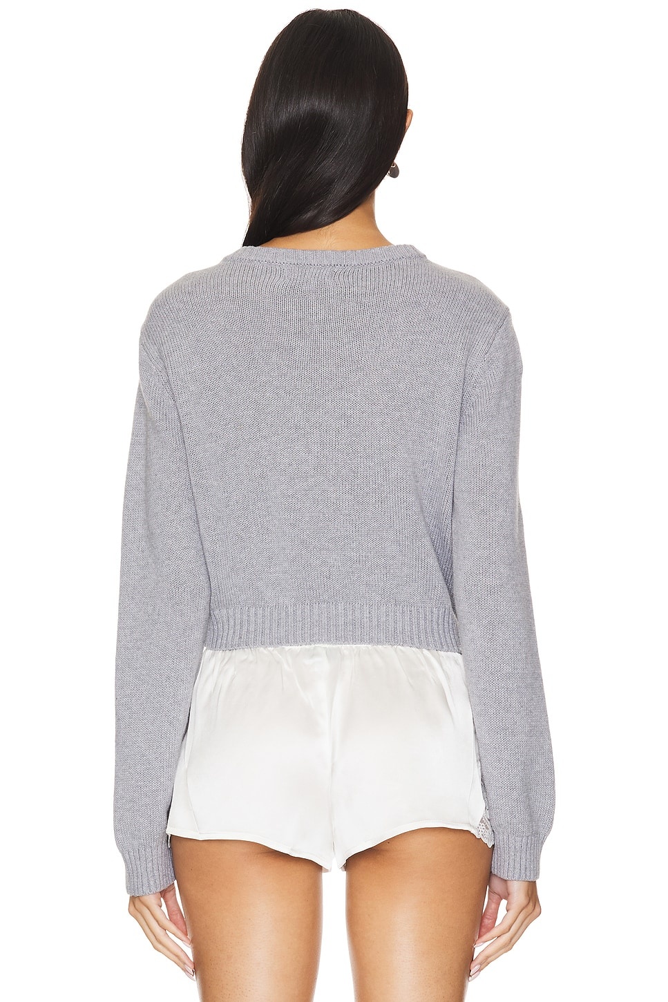 Dudley Cotton Knit Cardigan in Rain Cloud - 3