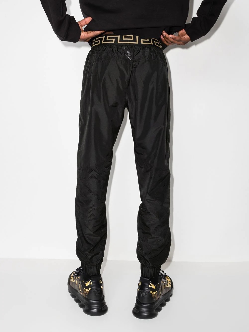 Greca-detail track pants - 3