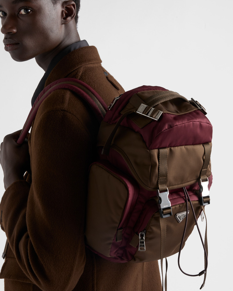 Re-Nylon and Saffiano leather backpack 8