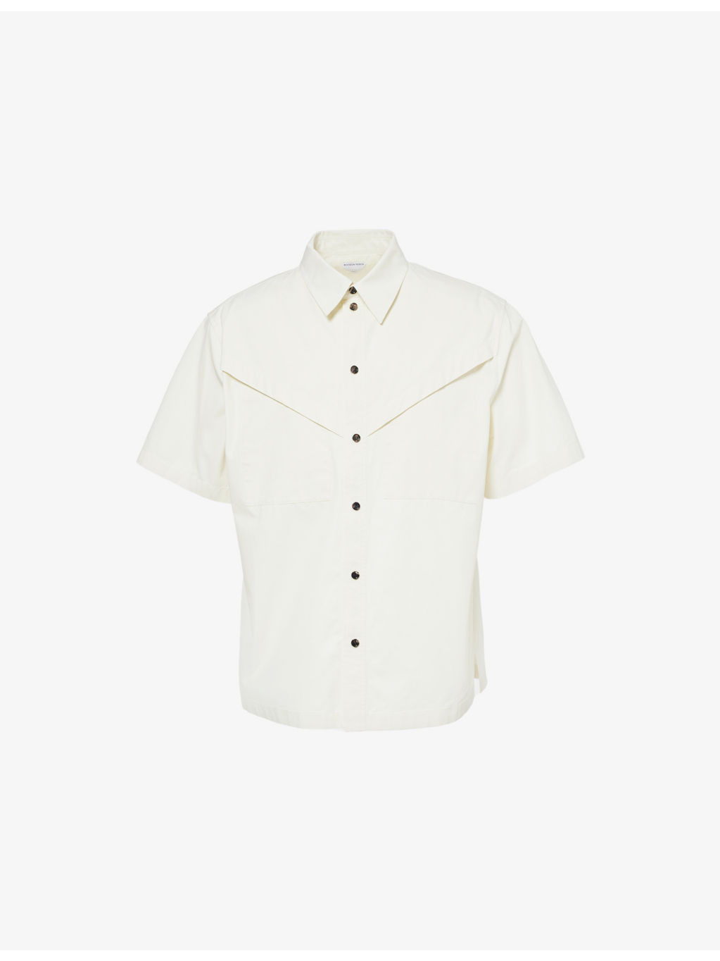 Spread-Collar Cotton Shirt - 1