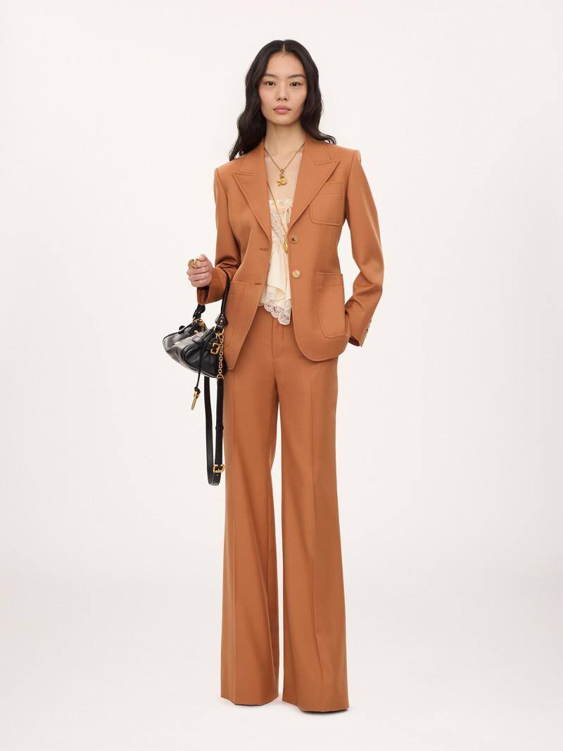 Chloé HIGH-RISE FLARED PANTS IN WOOL GABARDINE outlook