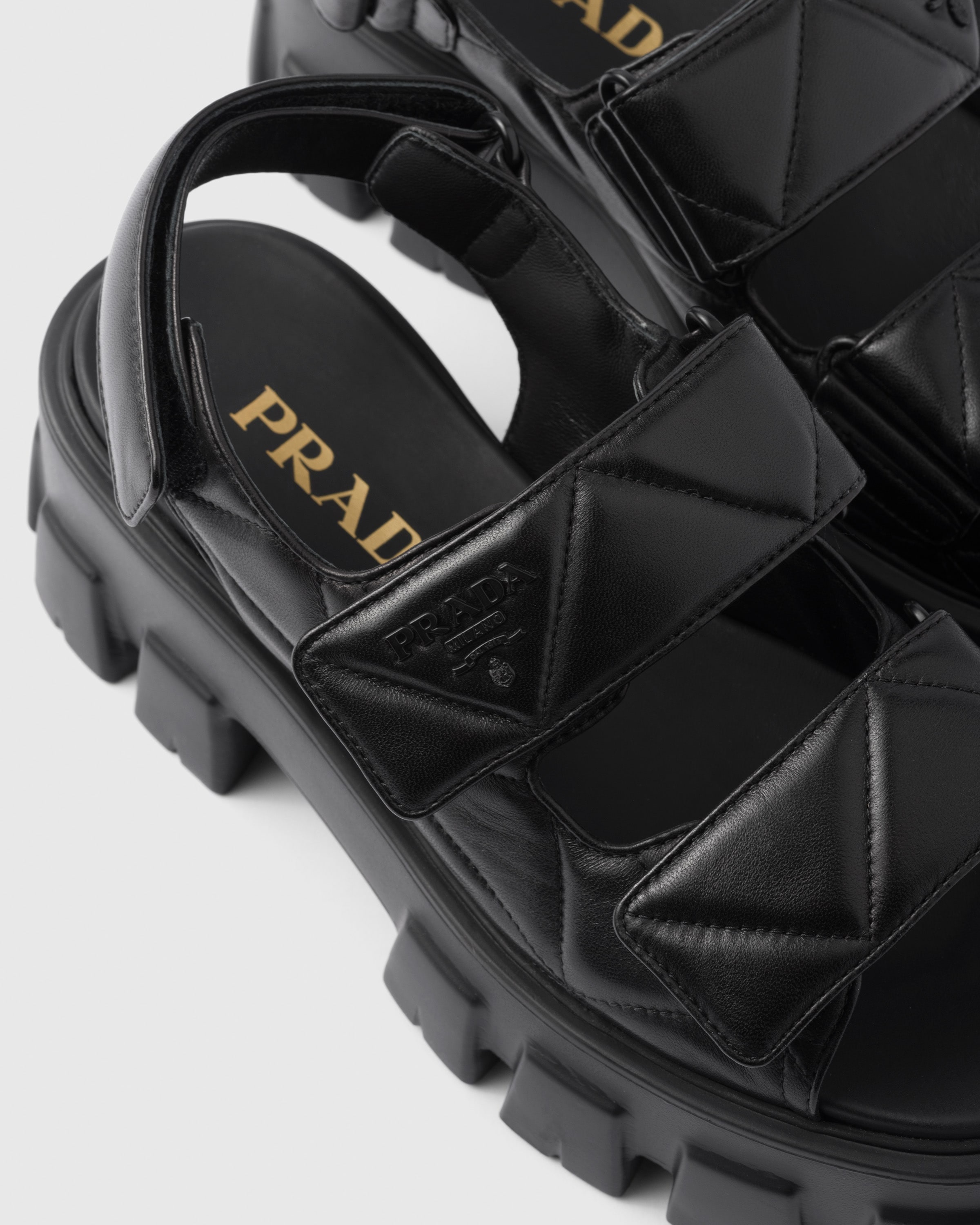 Monolith nappa leather sandals - 5
