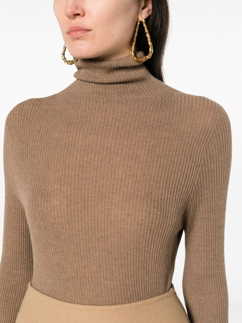 roll-neck ribbed-knit jumper 5