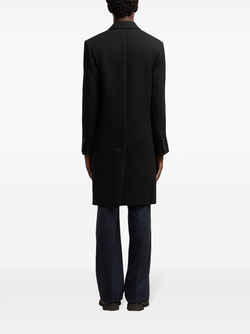 double breasted wool coat - 4