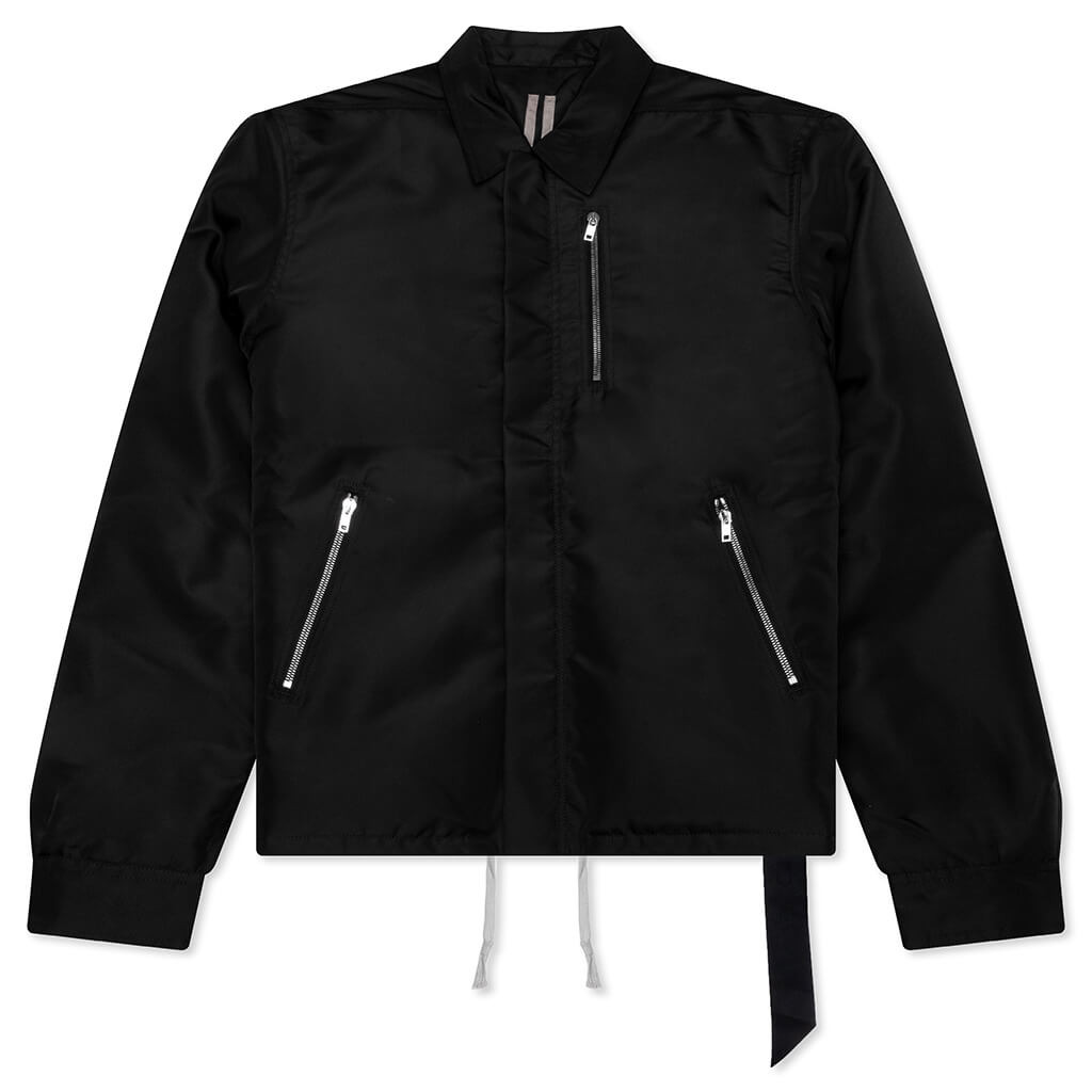 CONCEALED ZIPFRONT PADDED JACKET - BLACK - 1