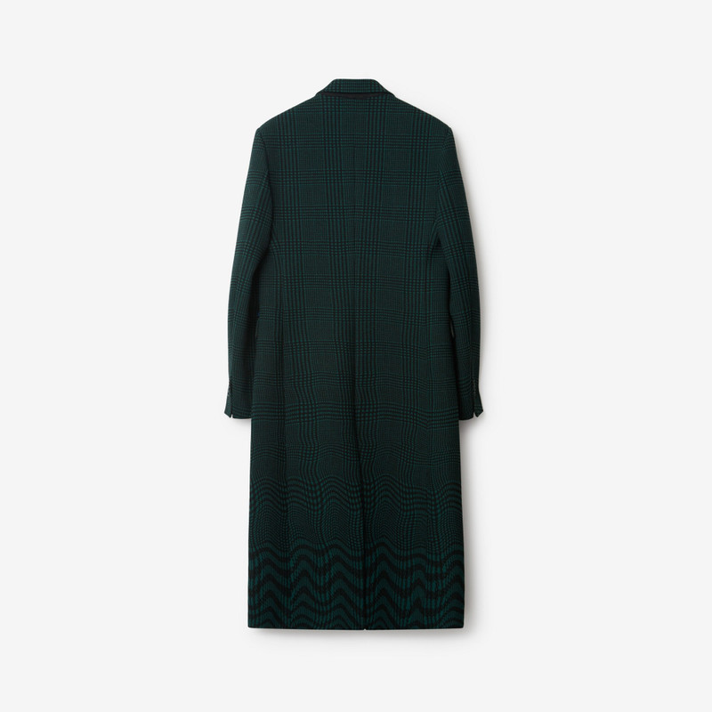 Warped Houndstooth Cotton Blend Coat 5