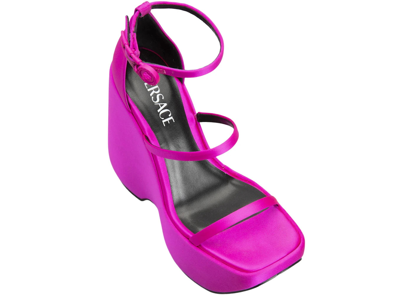 Versace 160mm Triplatform Sandals Deep Fuchsia Satin - 2