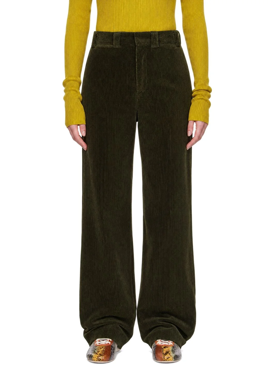 Green Corduroy Trousers - 1
