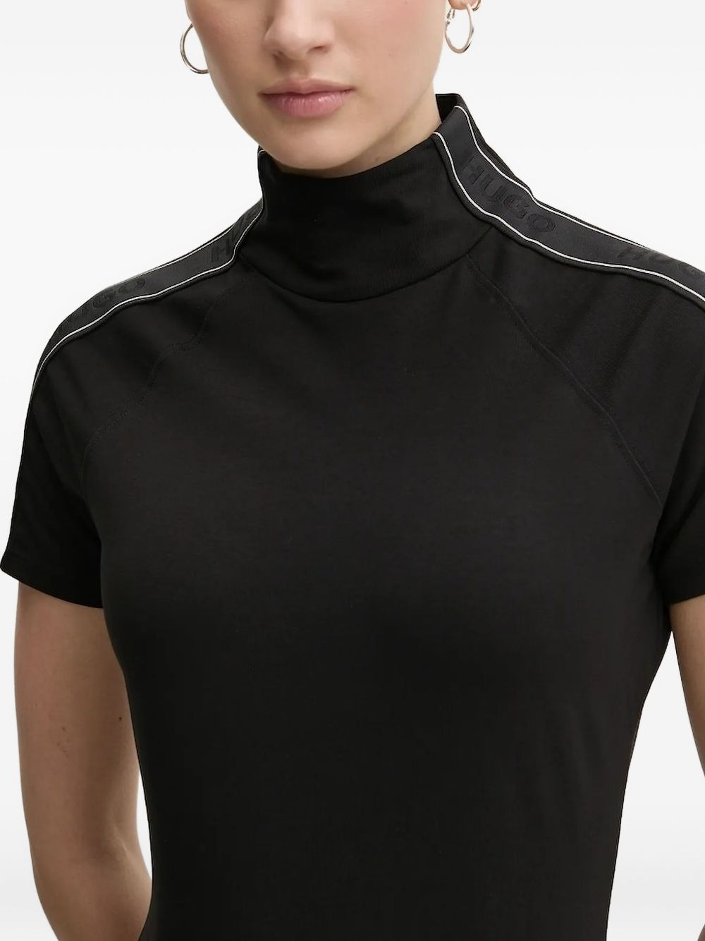 high-neck midi dress - 3