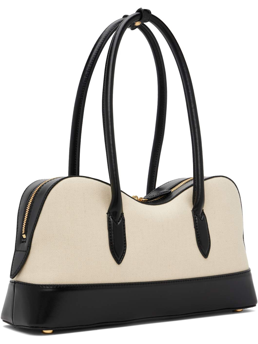 Beige & Black Ryder Canvas Shoulder Bag - 3