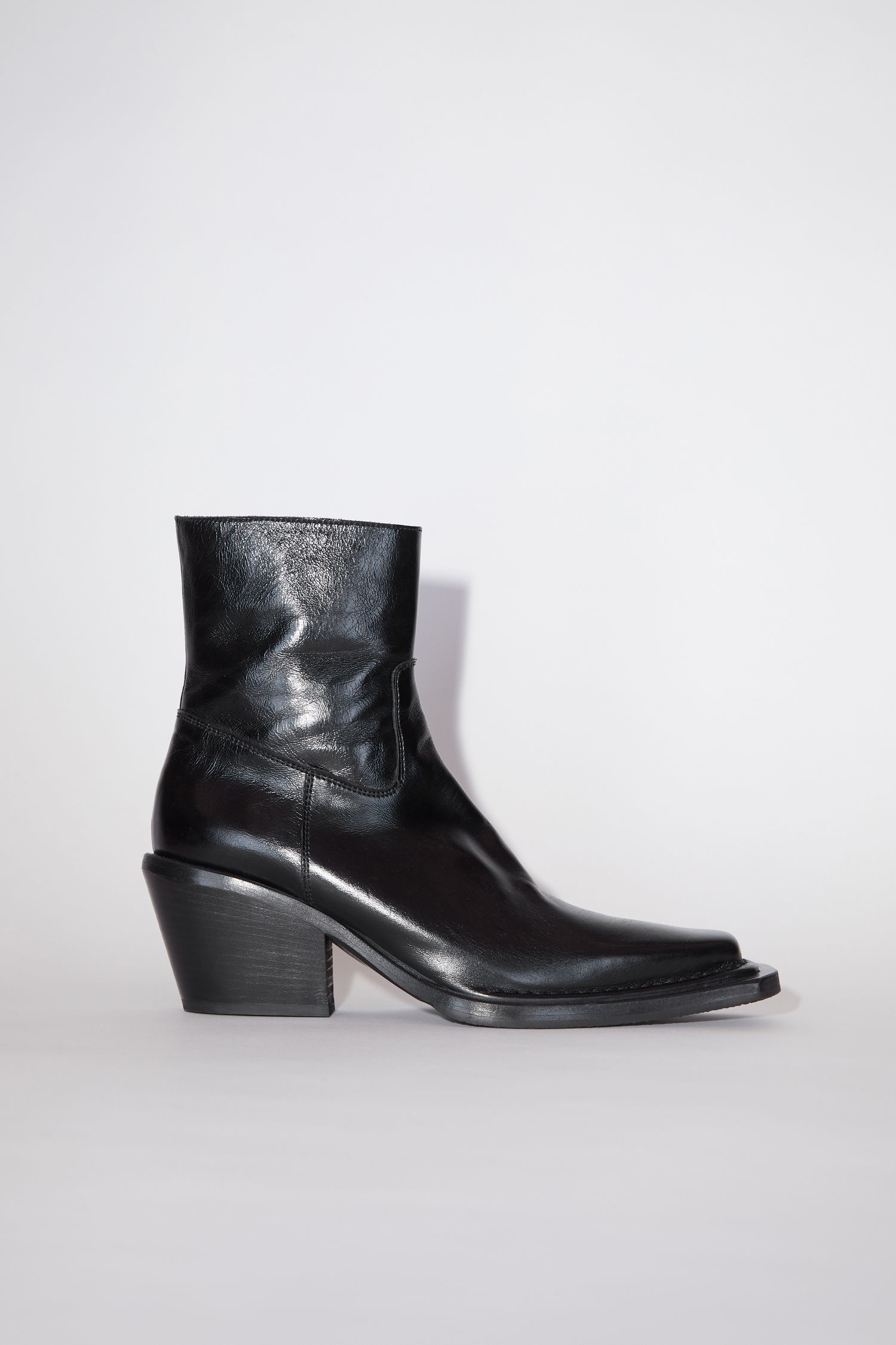 Leather Ankle boots - Black - 1